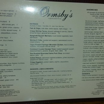 Ormsby's - Menu - Sandwiches Near Me - Atlanta, Georgia