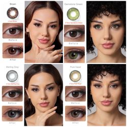 Many types of colored contacts