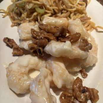 Dave Wong's Restaurant - Walnut Prawns with Pork Chow Mein - Chinese Near Me - Stockton, California