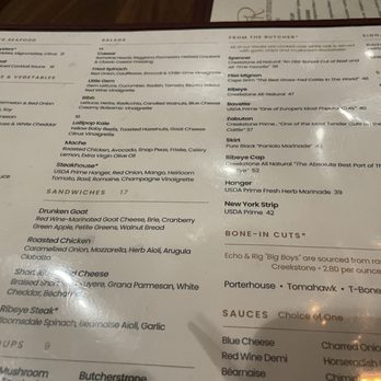 Echo & Rig - Menu - Steakhouses Near Me - Sacramento, California