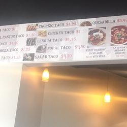 Taqueria San Marcos - Menu