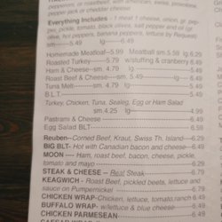 Keag Store - Menu