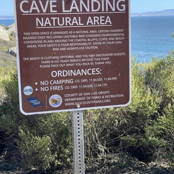 Shell Beach Bluff Trail - Signage - Hiking Near Me - Pismo Beach, California