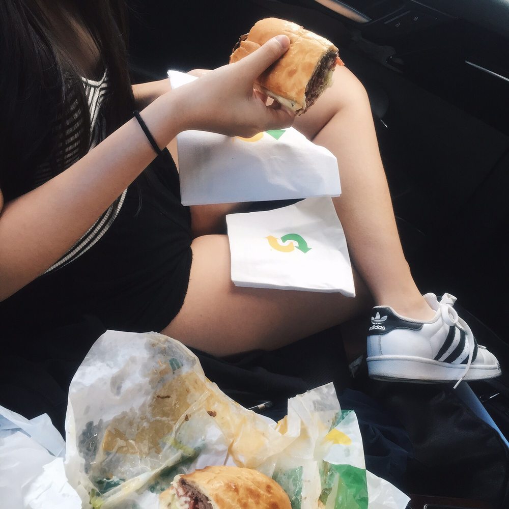 Half of a foot long roasted beef Subway sandwich with extra pastrami with a honey mustard sauce. Half of a foot long roasted beef Subway sandwich with extra pastrami with a honey mustard sauce.