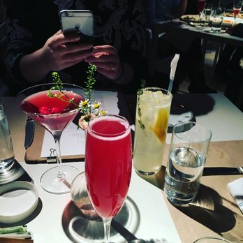ABC Kitchen - Brunch drinks. Blood Orange Bellini, vodka thyme lemonade, - Breakfast & Brunch Near Me - New York, New York ABC Kitchen - Brunch drinks. Blood Orange Bellini, vodka thyme lemonade, - Breakfast & Brunch Near Me - New York, New York