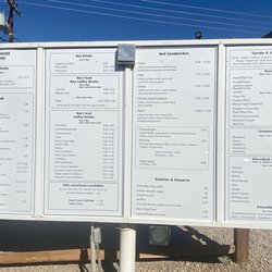 Drive thru Menu