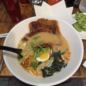 Kameya Ramen & Sushi - Chicken Katsu Ramen (Breaded Chicken Breast) - Ramen Near Me - Chicago, Illinois