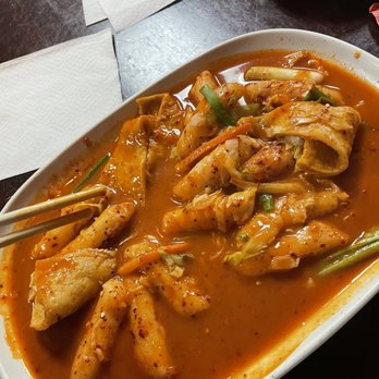 Mama Kims - korean rice cake, partially eaten already. just rice cake and fish cake - Japanese Near Me - Charleston, South Carolina Mama Kims - korean rice cake, partially eaten already. just rice cake and fish cake - Japanese Near Me - Charleston, South Carolina