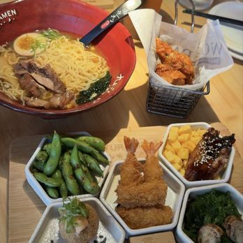 Kyuramen x TBaar - (9) Chicken Shoyu Ramen, Chicken Wings, and honeycomb platter - Desserts Near Me - Arcadia, California