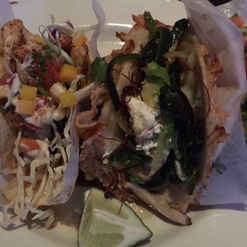 Yard House - Tacos: Blackened Swordfish, Hongos Y Raja, Asada I loved all three! One of them was "vampire style" - New American Near Me - Boca Raton, Florida Yard House - Tacos: Blackened Swordfish, Hongos Y Raja, Asada I loved all three! One of them was "vampire style" - New American Near Me - Boca Raton, Florida
