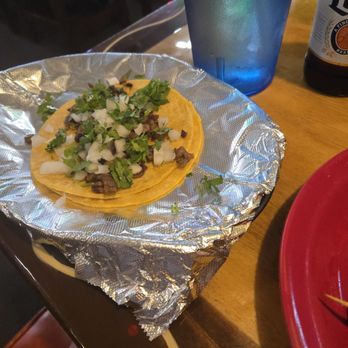 El Patron Mexican Kitchen II - Steak taco, on a corn tortilla with cilantro and onion. Very nice - Mexican Near Me - Wilmington, Illinois El Patron Mexican Kitchen II - Steak taco, on a corn tortilla with cilantro and onion. Very nice - Mexican Near Me - Wilmington, Illinois