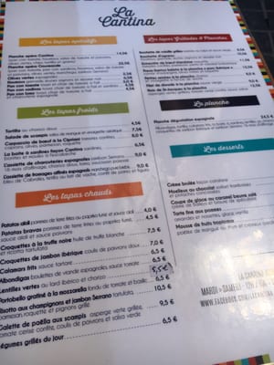 Menu photo 4 La Cantina Namur, WNA