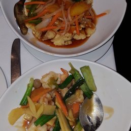 King prawn and crispy squid King prawn and crispy squid
