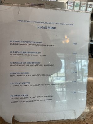 Menu photo 3 Super Cucas Restaurant Santa Barbara, CA