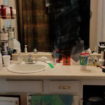 Precision Care Maintenance - Light bathroom remodel. BEFORE - Handyman Near Me Precision Care Maintenance - Light bathroom remodel. BEFORE - Handyman Near Me