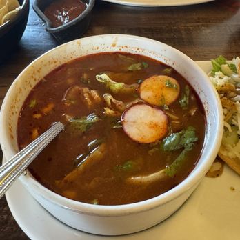 Mi Mexico Restaurant - Rojo chicken pozole - Mexican Near Me - Bakersfield, California Mi Mexico Restaurant - Rojo chicken pozole - Mexican Near Me - Bakersfield, California
