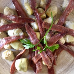 Casa Juan - Anchovies with baby artichokes, so delicious!