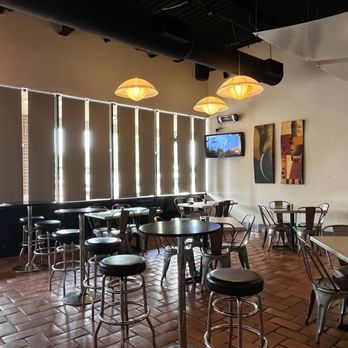 NOKturne Juice Bar & World Food - tables and chairs in a restaurant - Vegetarian Near Me - Houston, Texas