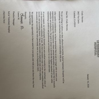 SoCal Veterinary Hospital - Fourth attempt to receive pets medical records worked... - Veterinarians Near Me - San Marcos, California SoCal Veterinary Hospital - Fourth attempt to receive pets medical records worked... - Veterinarians Near Me - San Marcos, California