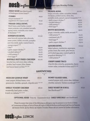 Menu photo 2 Noshington Cafe Dublin, D