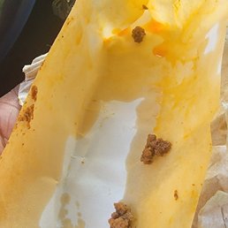 Greasy paper from a chili cheese dog. Greasy paper from a chili cheese dog.