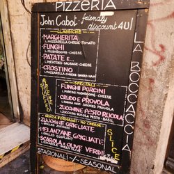 La Boccaccia - Menu posted outside