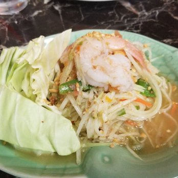 Sriracha Thai Restaurant - Papaya salad. Very spicy - Thai Near Me - Carson, California