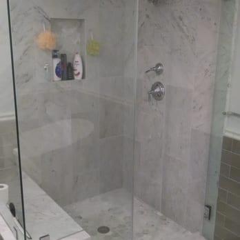 J Marvin Handyman - Most recent master bathroom - new shower, tile, and stone. - Handyman Near Me