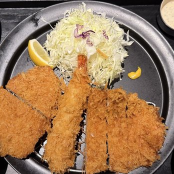 Katsudon Katsumitei - Tonkatsu and shrimp set. - Japanese Near Me - Kapolei, Hawaii Katsudon Katsumitei - Tonkatsu and shrimp set. - Japanese Near Me - Kapolei, Hawaii