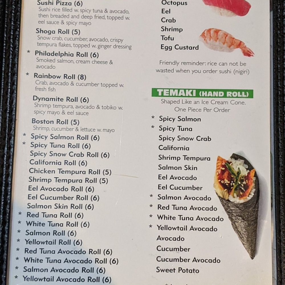 Dinner menu, 2021