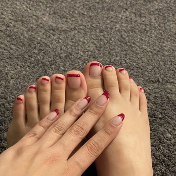 Venus Nail - Red French Tip - Nail Salons Near Me - Carmel, Indiana Venus Nail - Red French Tip - Nail Salons Near Me - Carmel, Indiana