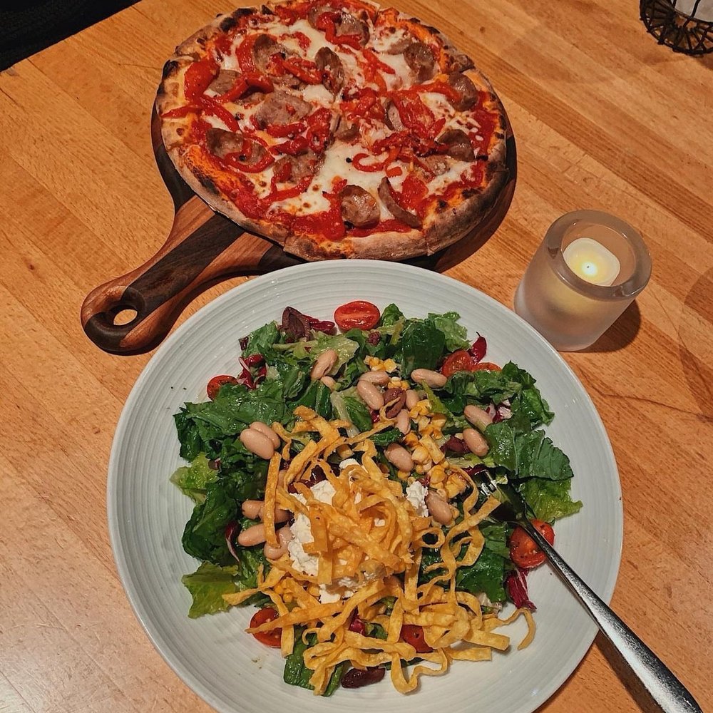 Pinstripes - Meatball & Provolone and Super Salad - Bowling Near Me - Northbrook, Illinois Pinstripes - Meatball & Provolone and Super Salad - Bowling Near Me - Northbrook, Illinois