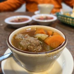 La Casita Cafe - Sopa de albóndiga. Meatball soup.