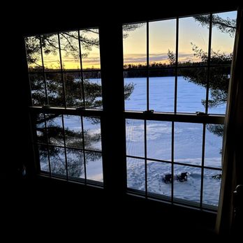 Wolf Cove Inn - Sunset view from the Sugarloaf Mountain room - Hotels Near Me - Poland, Maine