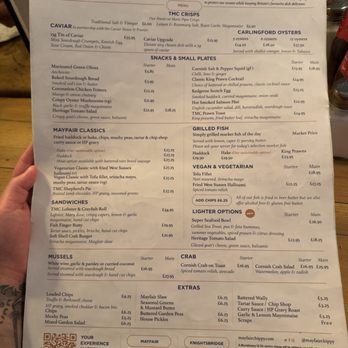 The Mayfair Chippy - Menu August 2026 - Fish & Chips Near Me - London, XGL The Mayfair Chippy - Menu August 2026 - Fish & Chips Near Me - London, XGL