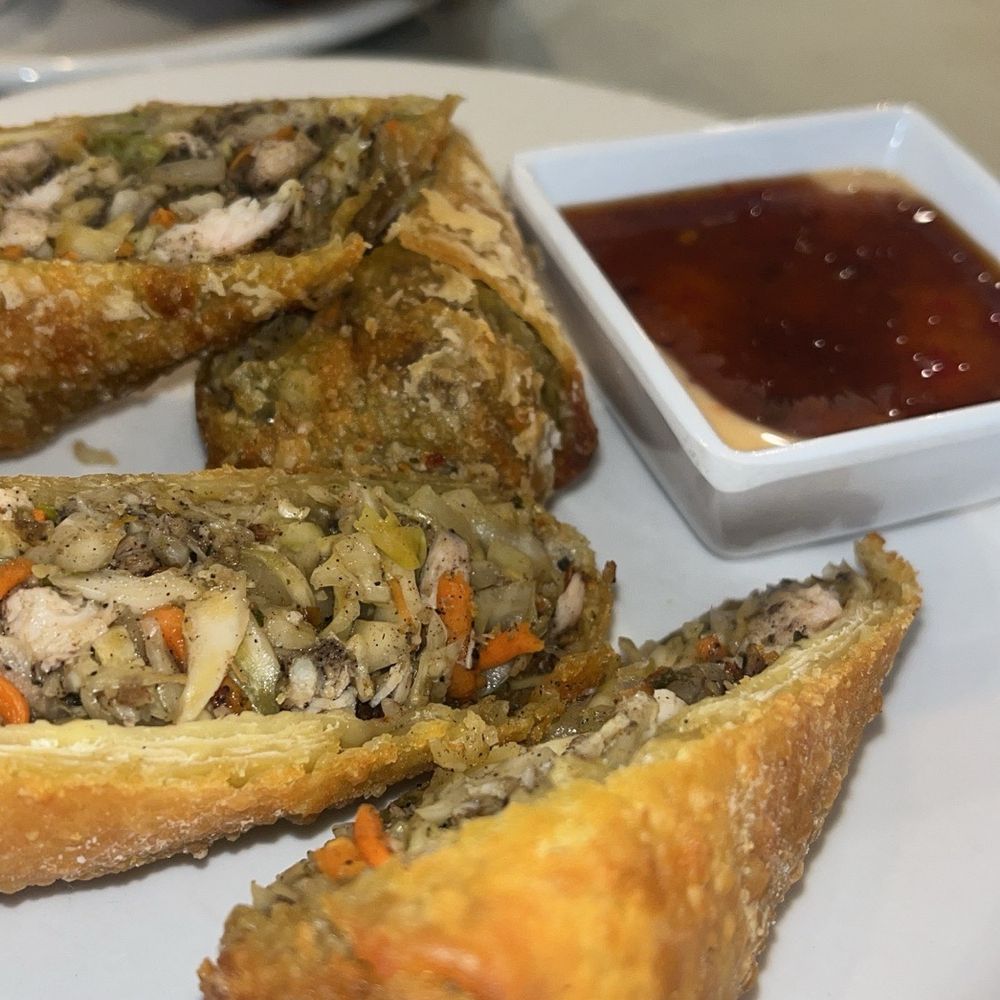Jerk, chicken eggrolls Jerk, chicken eggrolls