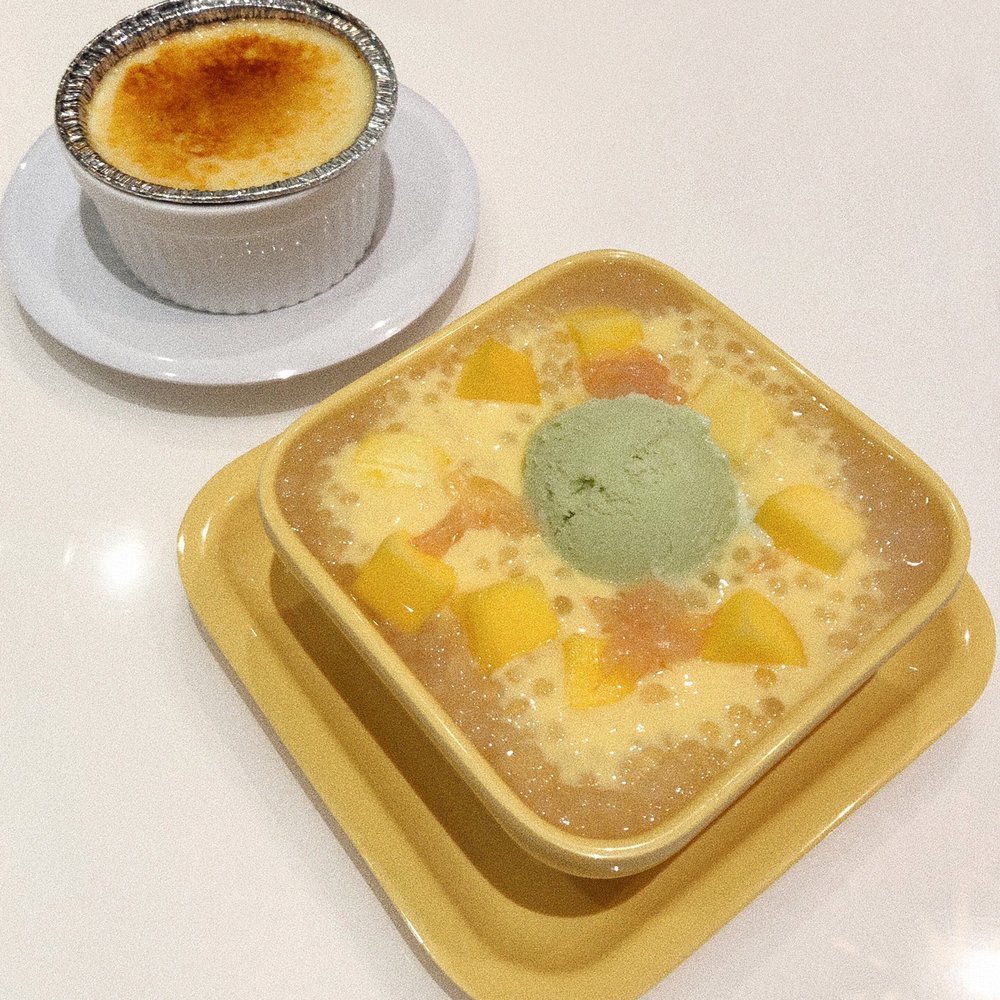 Sweethoney Dessert - M8. Mango Pomelo Sago and Matcha Ice Cream L6. Creme Brulee Original - Desserts Near Me - Alhambra, California