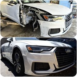 Bob's Bridge Collision Center - 2023 Audi A6 sedan - AAA claim before & after