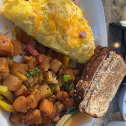 Ham and cheese omelette