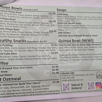 Lifestyle Cafe - Menu - Cafes Near Me - Port Washington, New York Lifestyle Cafe - Menu - Cafes Near Me - Port Washington, New York
