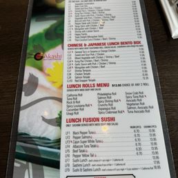 Lunch menu