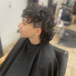 Cosmic Chic Salon & Spa - Mullet with curly hairstyle