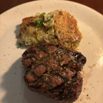 JaK's Grill - Filet 12 oz with the potato pancakes - American Near Me - Seattle, Washington
