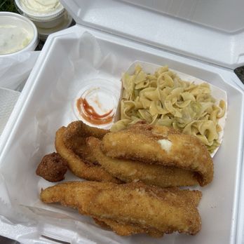 Ardick Seafood - Perch and cabbage and noodles - Seafood Markets Near Me - Lorain, Ohio