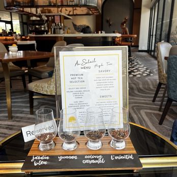 Le Meridien Pasadena Arcadia - Menu and Tea Selection - Hotels Near Me - Arcadia, California