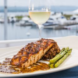 The Strand at Sommerset Pointe - Our Salmon features a maple mustard glaze.