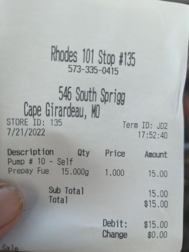 RHODES 101 STOPS Updated July 2024 546 S Sprigg St, Cape Girardeau