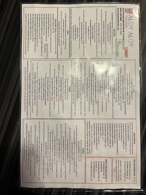 Menu photo 2 Aloy Aloy Thai Cafe Tomball, TX