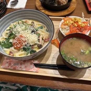 Curry Hyuga - Mentai Cream Cheese Udon ($17.50, New Item) - Japanese Curry Near Me - Burlingame, California Curry Hyuga - Mentai Cream Cheese Udon ($17.50, New Item) - Japanese Curry Near Me - Burlingame, California