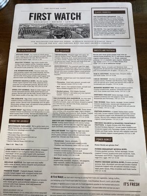 Menu photo 4 First Watch Orlando, FL
